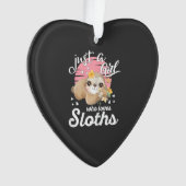 Just A Girl Who Loves Sloth Tee Cute Sloth Lover G オーナメント (正面)