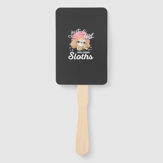 Just A Girl Who Loves Sloth Tee Cute Sloth Lover G ハンドファン (正面)