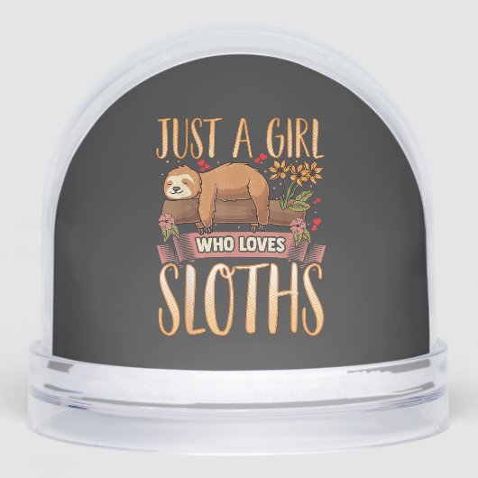 Just A Girl Who Loves Sloths Cute Sloth T-Shirt (正面)