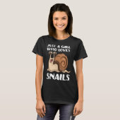 Just a Girl Who Loves Snails Tシャツ (正面フル)