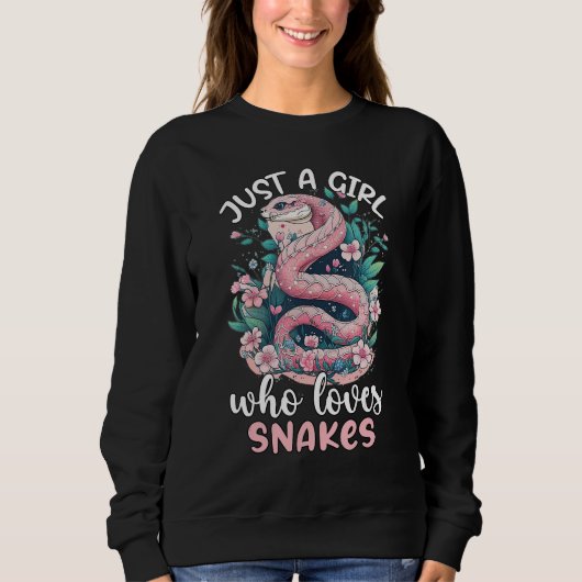 Just A Girl Who Loves Snakes 1 スウェットシャツ (正面)