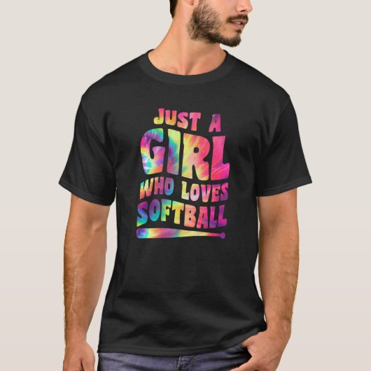 Just A Girl Who Loves Softball Girl Apparel Softba Tシャツ (正面)