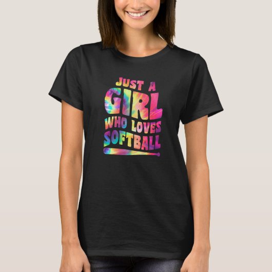 Just A Girl Who Loves Softball Girl Apparel Softba Tシャツ (正面)