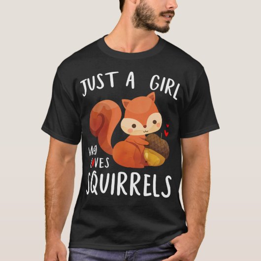 Just A Girl Who Loves Squirrels Baby Squad Gardeni Tシャツ (正面)