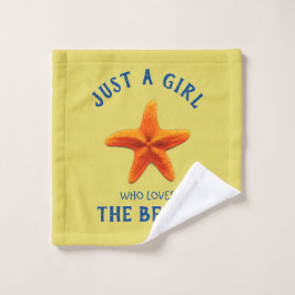 Just a girl who loves Theビーチ ウォッシュタオル