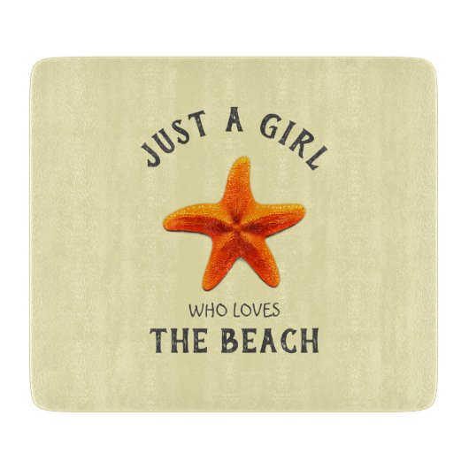 Just a girl who loves Theビーチ カッティングボード (正面)