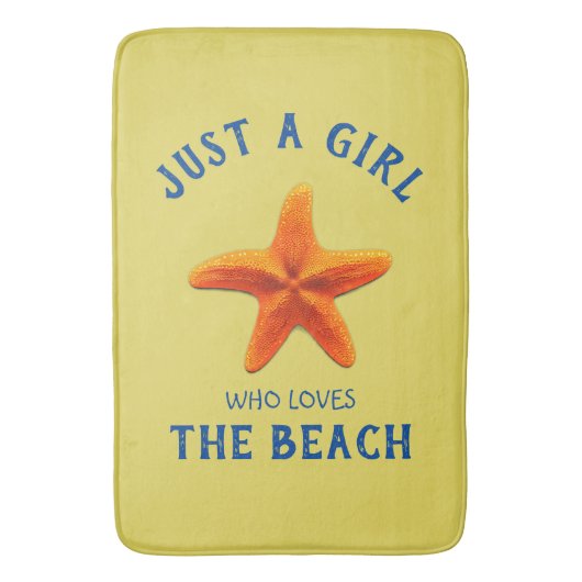 Just a girl who loves Theビーチ バスマット (正面縦)