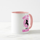 Just a Girl Who Loves Unicorns Mug • Cute Pink マグカップ (正面右)