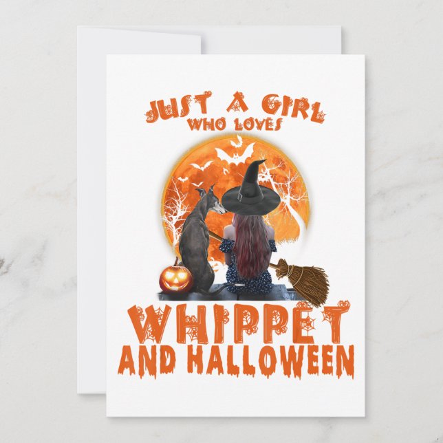 Just A Girl Who Loves Whippet Dog And Halloween (正面)