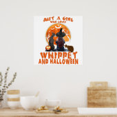 Just A Girl Who Loves Whippet Dog And Halloween ポスター (キッチン)