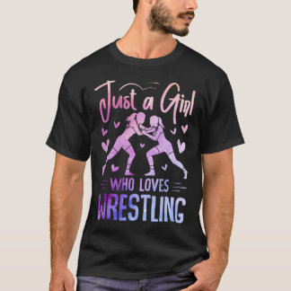 Just A Girl Who Loves Wrestling Submission Mat Spo Tシャツ
