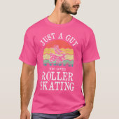 Just A Guy Who Loves Roller Skating Tシャツ (正面)