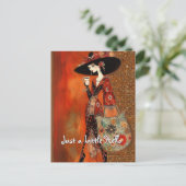 Just a Helloコーヒーと財布 ポストカード (スタンド正面)