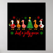Just A Jolly Goose Merry Christmas Funny Xmas Men ポスター (正面)