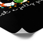 Just A Jolly Goose Santa Christmas Goose Farm Merr ポスター (角)