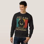 Just A Kid Who Loves Dachshund for Kids スウェットシャツ (正面フル)