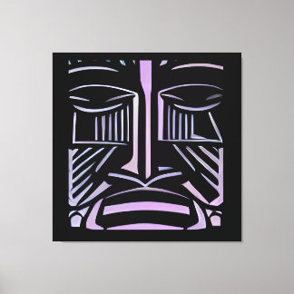 Just a Little Black and Purple Tiki キャンバスプリント