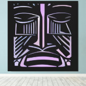 Just a Little Black and Purple Tiki キャンバスプリント (インサイチュ (ウッドフロア))