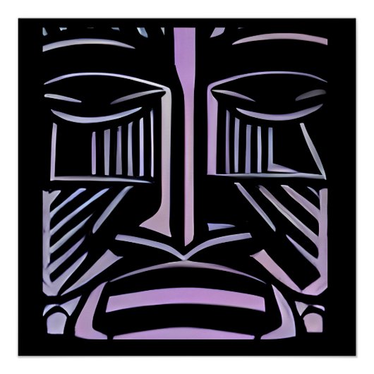 Just a Little Black and Purple Tiki ポスター (正面)