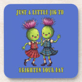 Just A Little Jig To Brighten Folded Holiday Card コースター (正面)