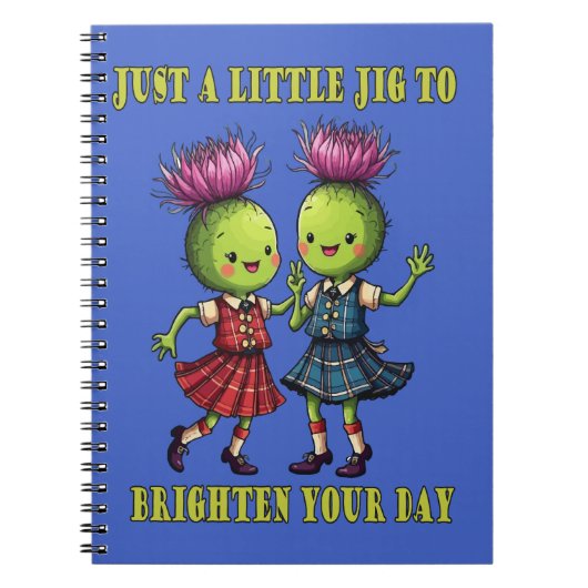 Just A Little Jig To Brighten Folded Holiday Card ノートブック (正面)