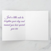 Just a Little Note Elegant Floral Greeting Card サンキューカード (内部)