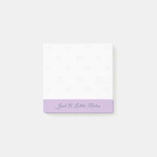 Just A Little Note Lilac Bow Watermark ポストイット (正面)
