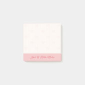 Just A Little Note Pink Bow Watermark ポストイット (正面)