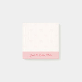 Just A Little Note Pink Bow Watermark ポストイット