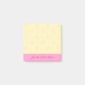 Just A Little Note Pink Bow Watermark On Yellow ポストイット (正面)