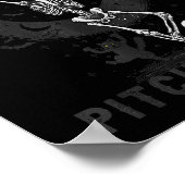 Just A Little Ray Of Tch Black Halloween Skeleton  ポスター (角)