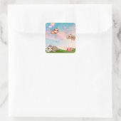 「Just a Little Sticker」スロース昼寝 スクエアシール (バッグ)
