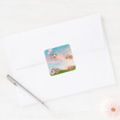 「Just a Little Sticker」スロース昼寝 スクエアシール (封筒)