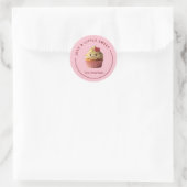 Just a Little Sweet Cupcake Valentine Sticker ラウンドシール (バッグ)