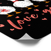 Just A Love Goose Funny Valentine Cute Goose For W ポスター (角)