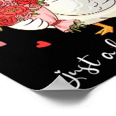 Just A Lovely Goose Bouquet Roses Floral Valentine ポスター (角)