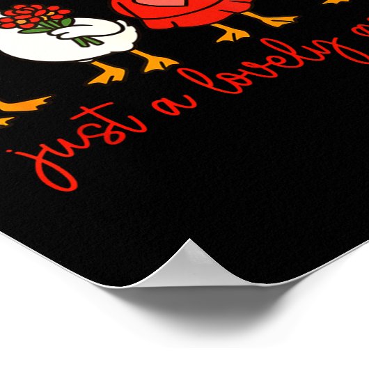 Just A Lovely Goose Cute Nk Silly Goose Valentine' ポスター (角)