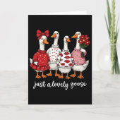 Just A Lovely Goose Cute Silly Goose Valentine's D カード (正面)