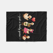 Just A Lovely Goose Cute Silly Goose Valentine's D フリースブランケット (正面(横))