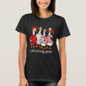 Just A Lovely Goose Cute Silly Goose Valentine's D Tシャツ (正面)