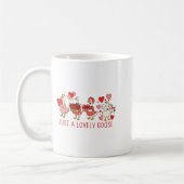 Just A Lovely Goose Valentines Day Cute Heart Goos コーヒーマグカップ (左)