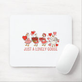 Just A Lovely Goose Valentines Day Cute Heart Goos マウスパッド (マウス)