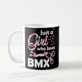 Just A Loves Bmx Bmxサイクリングバイクもしくは自転車に乗る人 コーヒーマグカップ (左)