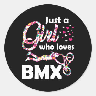 Just A Loves Bmx Bmxサイクリングバイクもしくは自転車に乗る人 ラウンドシール