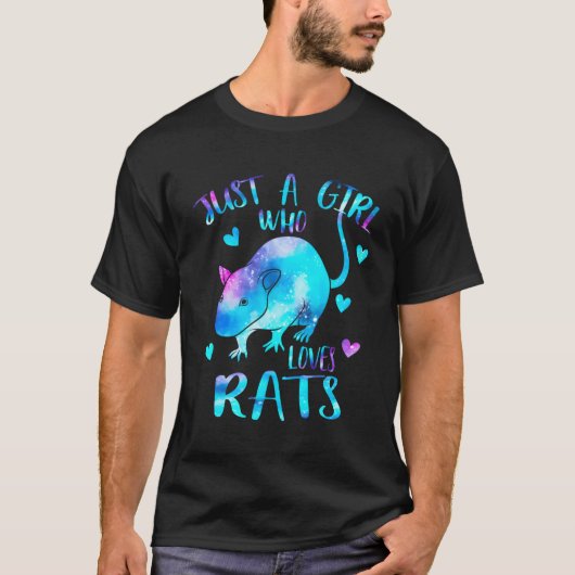 Just A Loves Rats Rat銀河系テーマ Tシャツ (正面)