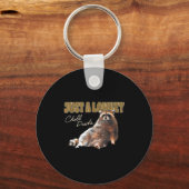 Just A Lowkey Chill Dude Cute Raccoon Funny Meme  キーホルダー (正面)