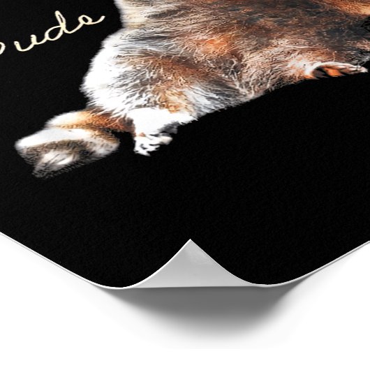 Just A Lowkey Chill Dude Cute Raccoon Funny Meme  ポスター (角)