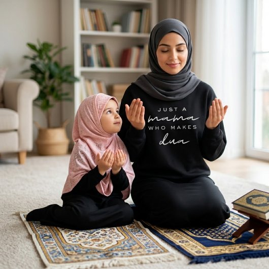 just a mama who makes dua muslim mom gift スウェットシャツ