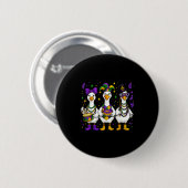 Just A Mardi Goose Funny Mardi Gras Silly Goose Me 缶バッジ (正面&裏面)