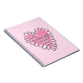 Just a Matcha Girl Heart Aesthetic – Pink Cute  ノートブック (右側)